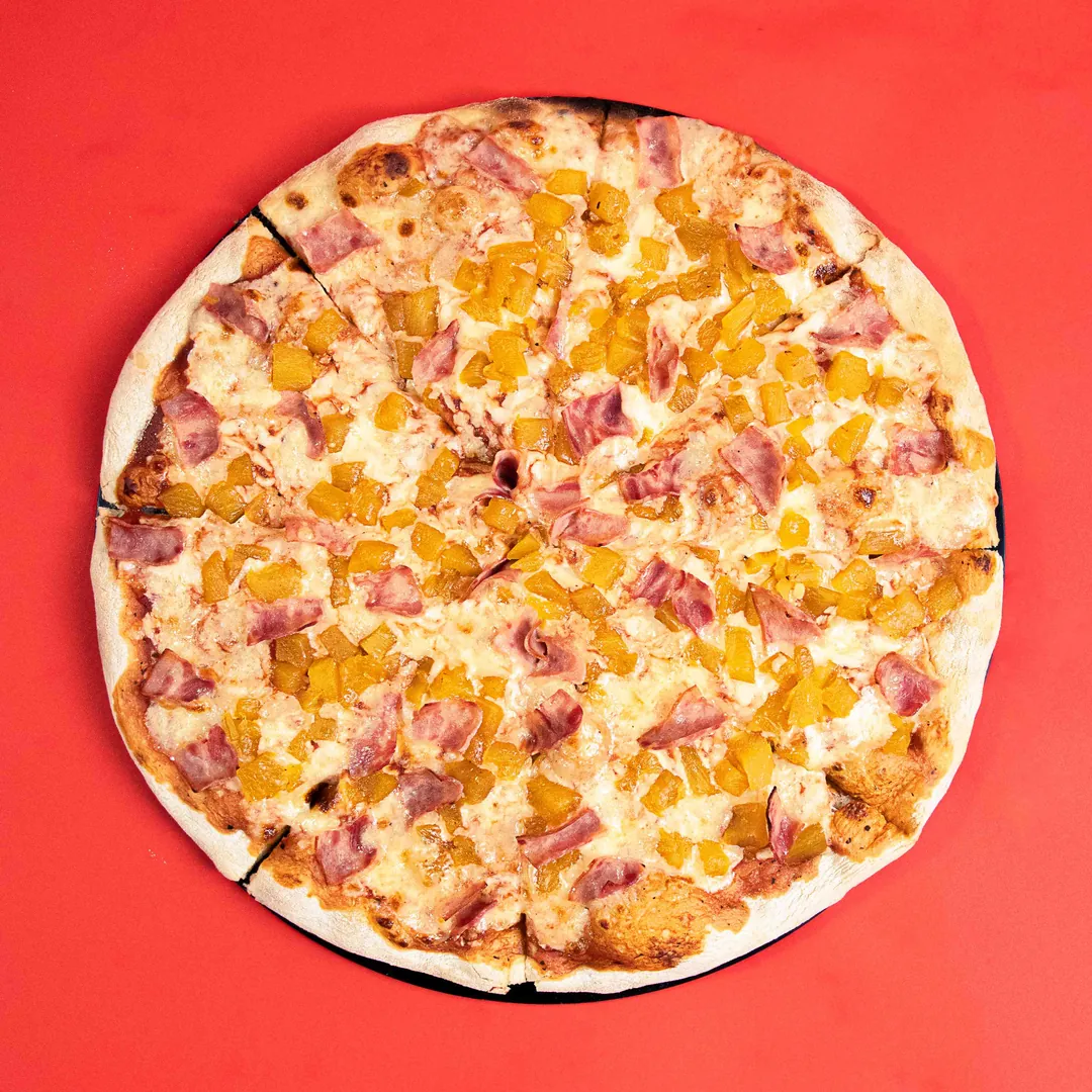 Pizza Hawaiana Tradicional.